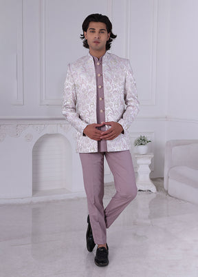 Pink Pure Silk 2 Pc Indo Western Set