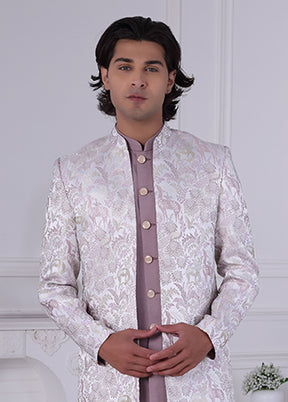 Pink Pure Silk 2 Pc Indo Western Set