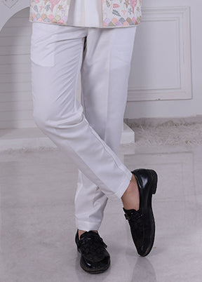 Cream Pure Silk 2 Pc Indo Western Set