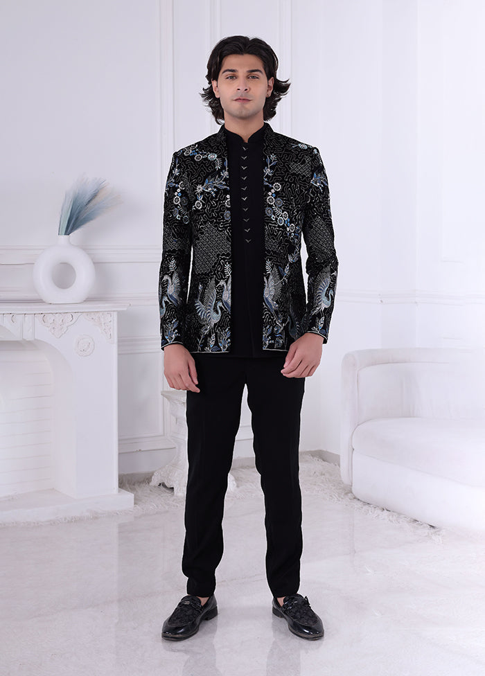 Black Velvet 2 Pc Indo Western Set