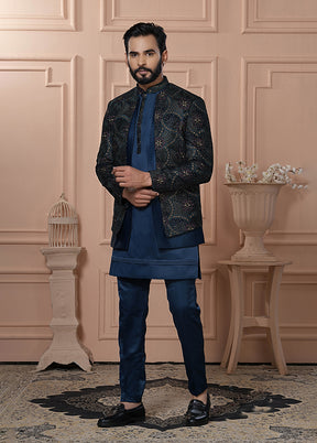 Blue Velvet 2 Pc Indo Western Set