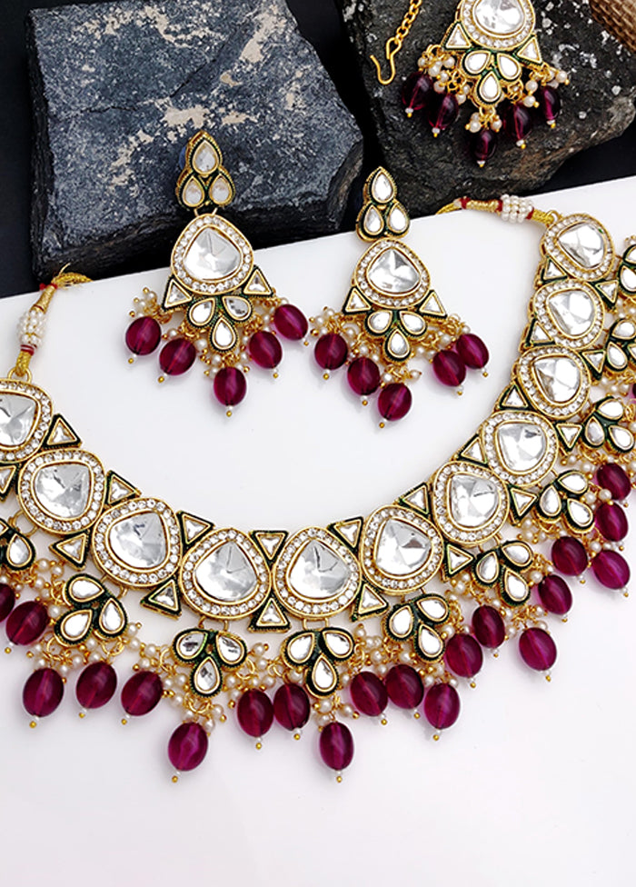 Purple Alloy Jewellery Set