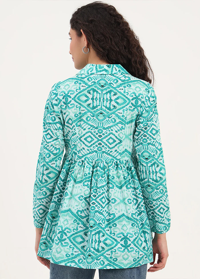 Multicolor Woven Work Cotton Kurti