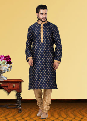 Multicolor Silk 2 Pc Kurta Pajama Set