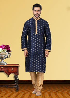 Multicolor Silk 2 Pc Kurta Pajama Set