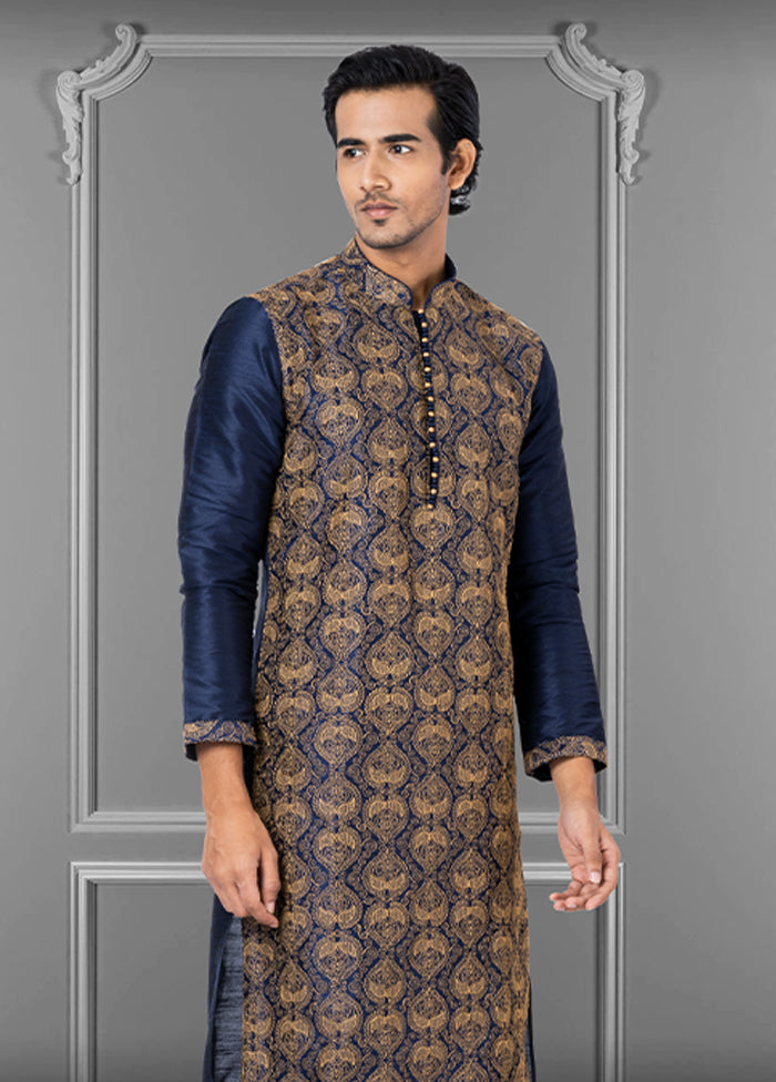 Multicolor Silk 2 Pc Kurta Pajama Set