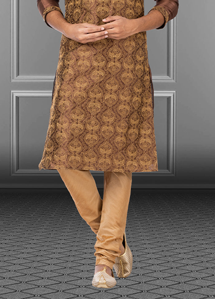 Multicolor Silk 2 Pc Kurta Pajama Set