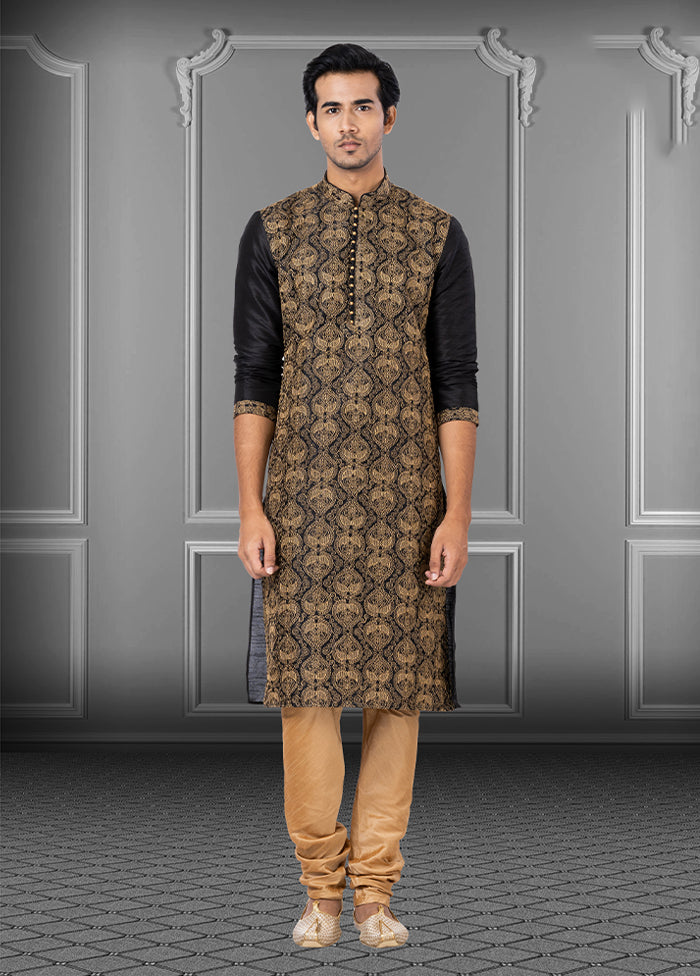 Multicolor Silk 2 Pc Kurta Pajama Set