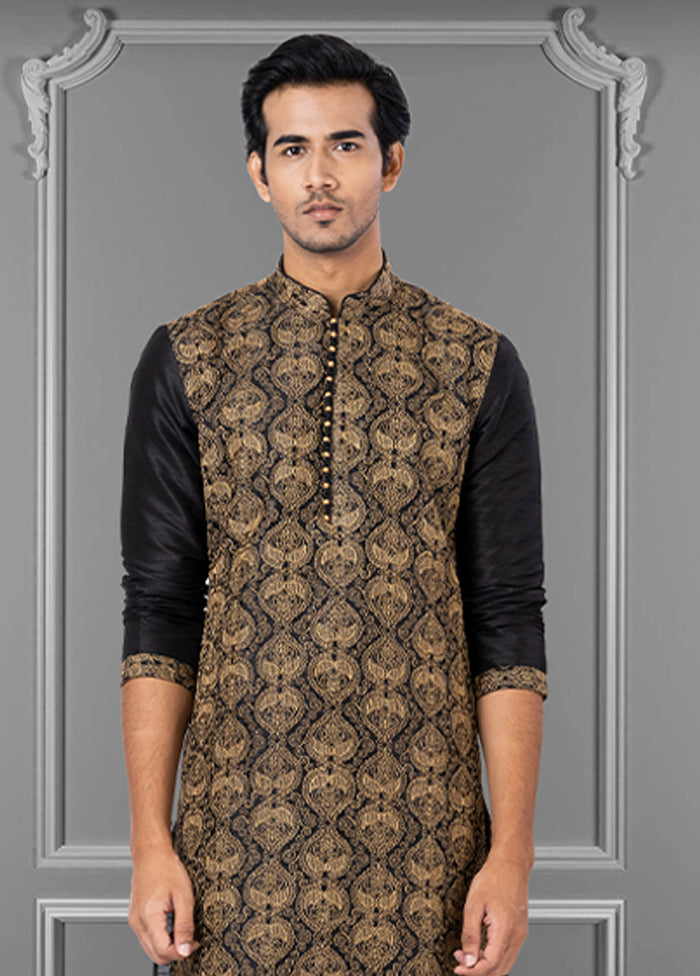 Multicolor Silk 2 Pc Kurta Pajama Set