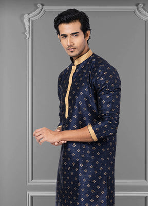 Multicolor Silk 2 Pc Kurta Pajama Set