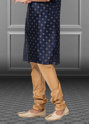 Multicolor Silk 2 Pc Kurta Pajama Set