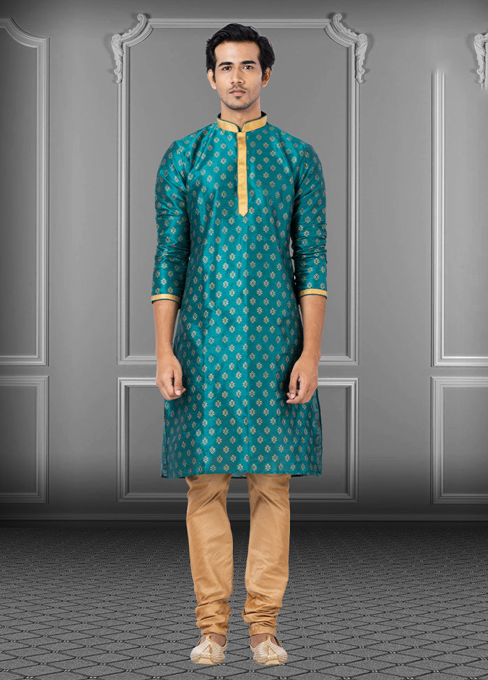 Multicolor Silk 2 Pc Kurta Pajama Set