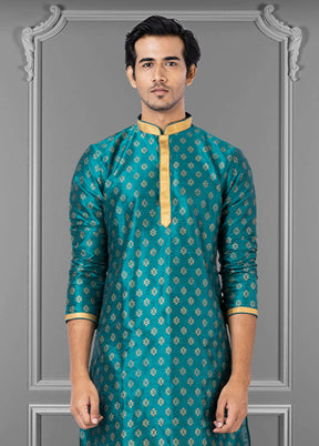 Multicolor Silk 2 Pc Kurta Pajama Set
