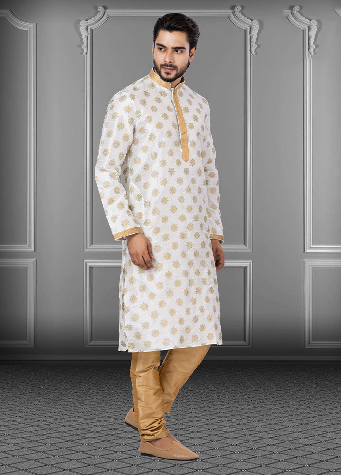 Multicolor Silk 2 Pc Kurta Pajama Set