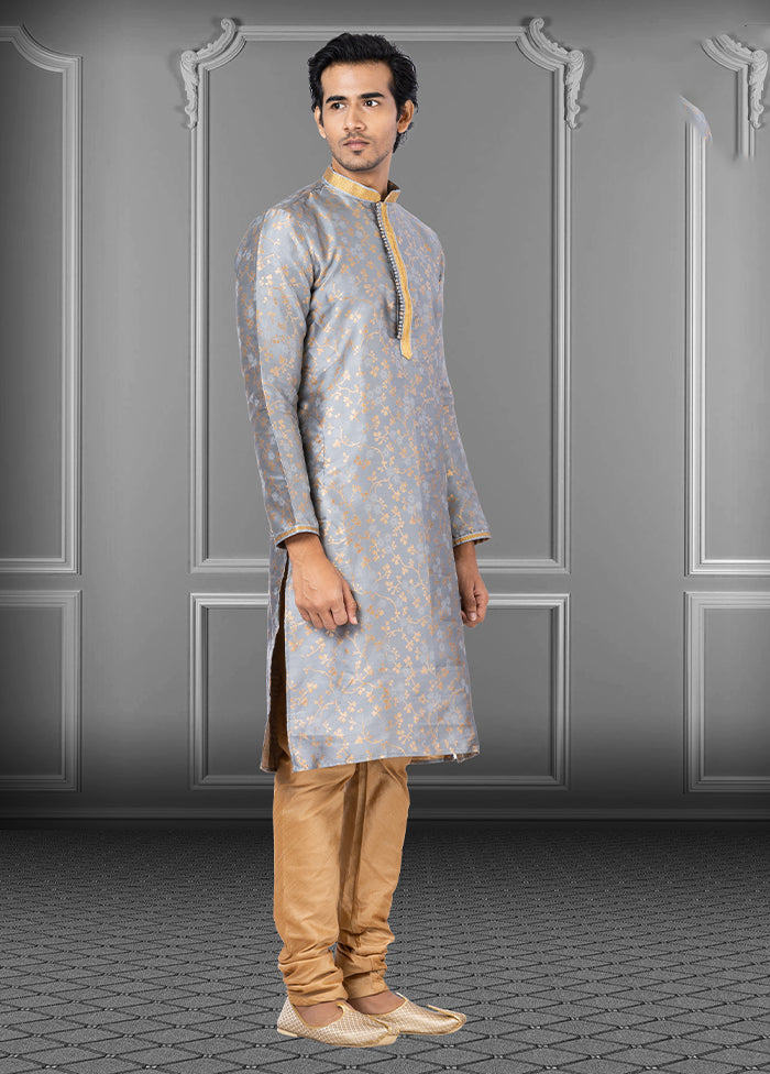 Multicolor Silk 2 Pc Kurta Pajama Set