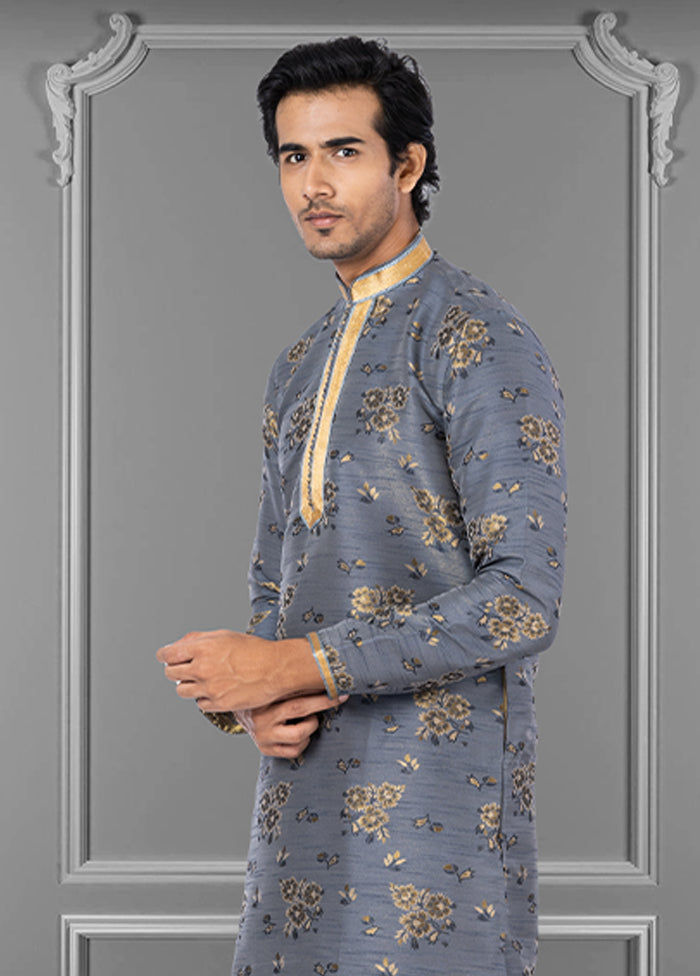 Multicolor Silk 2 Pc Kurta Pajama Set
