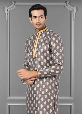 Multicolor Silk 2 Pc Kurta Pajama Set