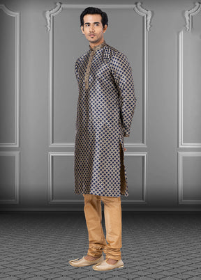 Multicolor Silk 2 Pc Kurta Pajama Set