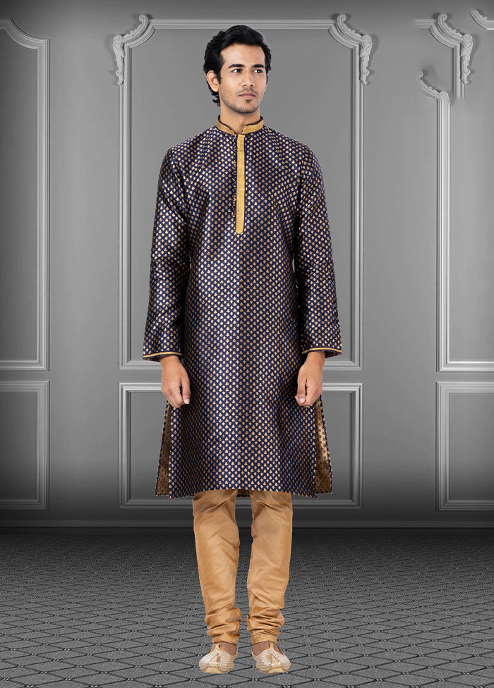Multicolor Silk 2 Pc Kurta Pajama Set