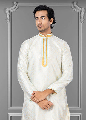 Multicolor Silk 2 Pc Kurta Pajama Set