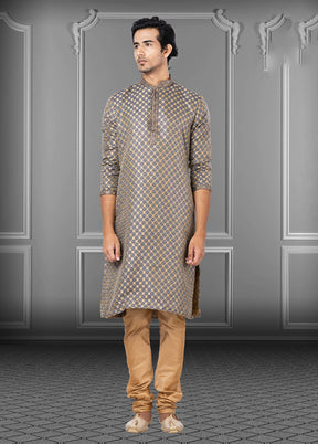 Multicolor Silk 2 Pc Kurta Pajama Set
