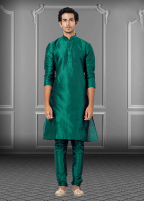 Multicolor Silk 2 Pc Kurta Pajama Set