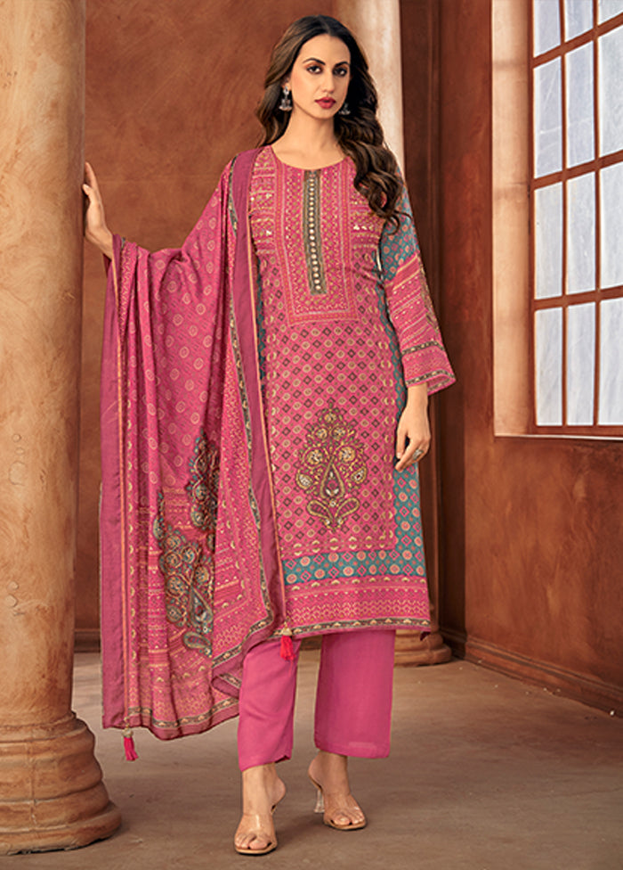 3 Pc Purple Silk Suit Set