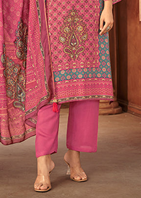 3 Pc Purple Silk Suit Set