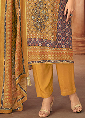 3 Pc Multicolor Silk Suit Set