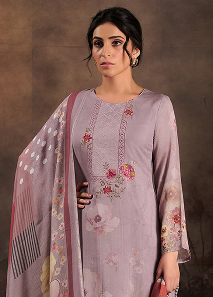 3 Pc Purple Silk Suit Set