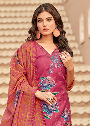 3 Pc Orange Silk Suit Set