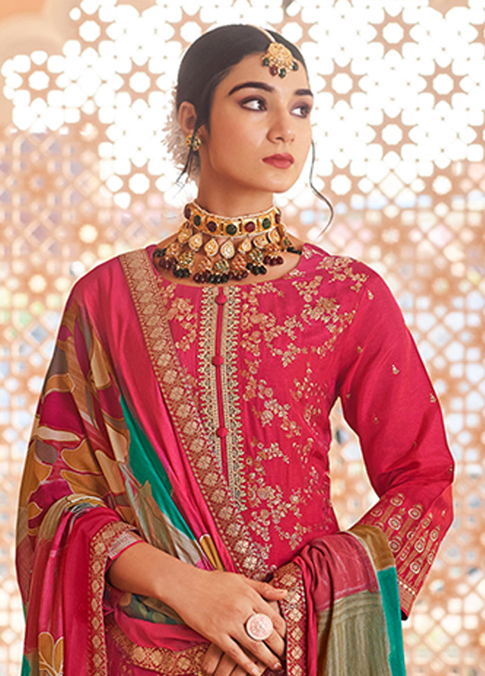 3 Pc Purple Silk Suit Set
