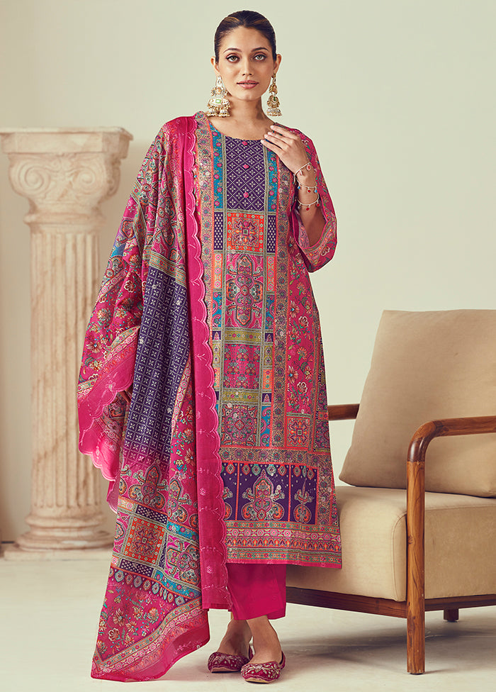 3 Pc Multicolor Cotton Suit Set