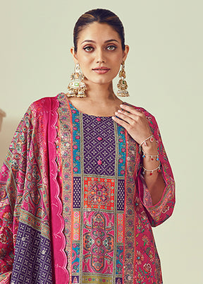 3 Pc Multicolor Cotton Suit Set