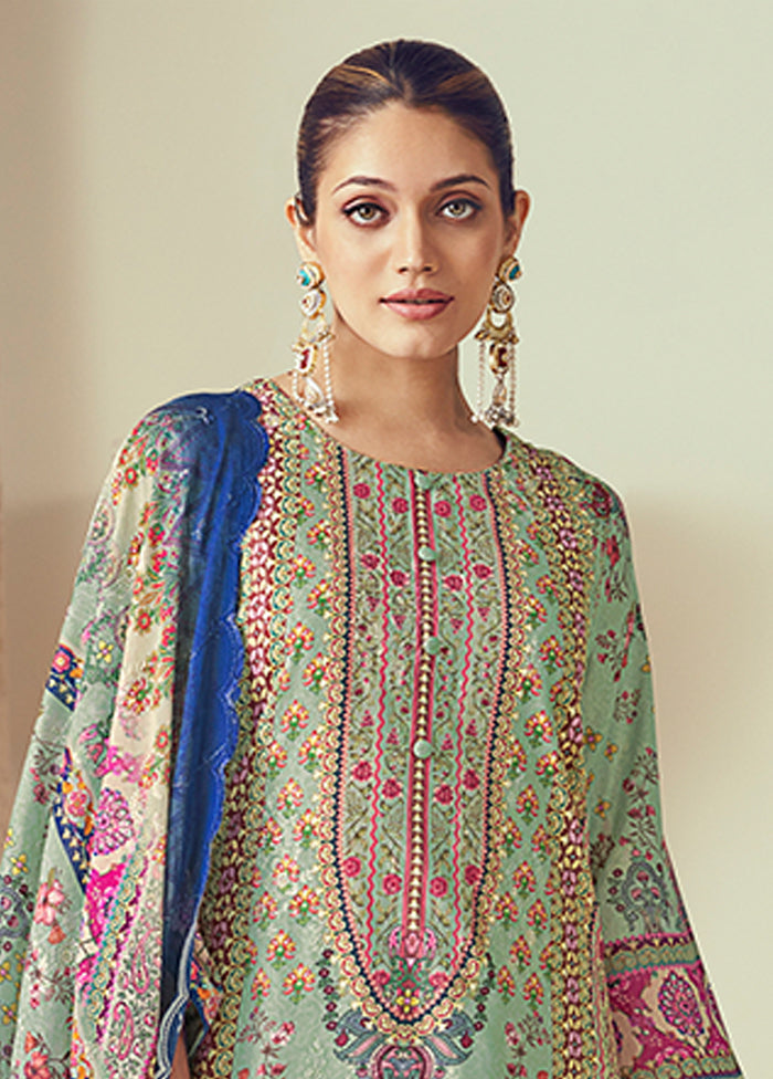 3 Pc Multicolor Cotton Suit Set