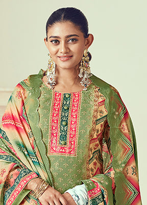 3 Pc Multicolor Cotton Suit Set