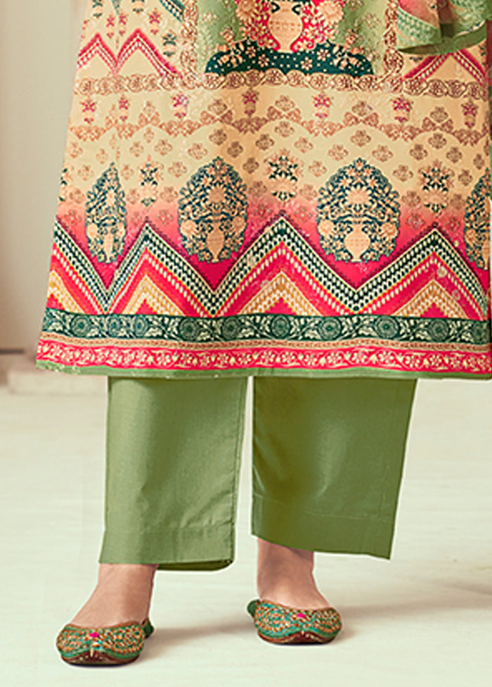 3 Pc Multicolor Cotton Suit Set