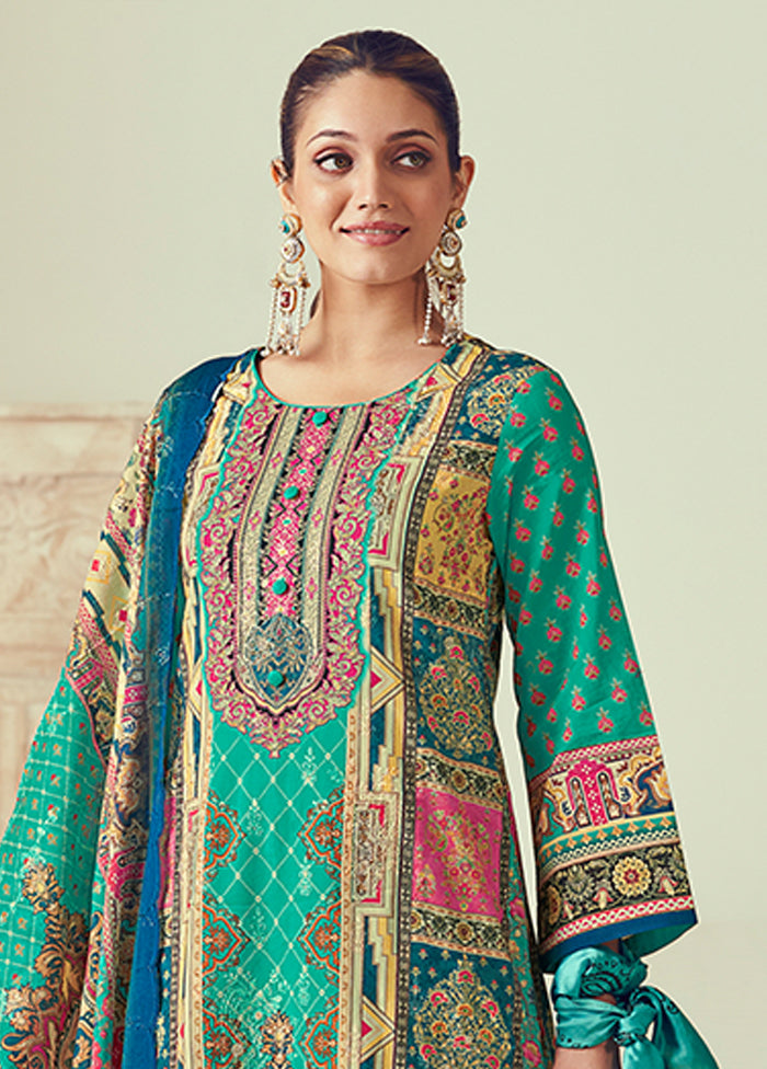 3 Pc Multicolor Cotton Suit Set
