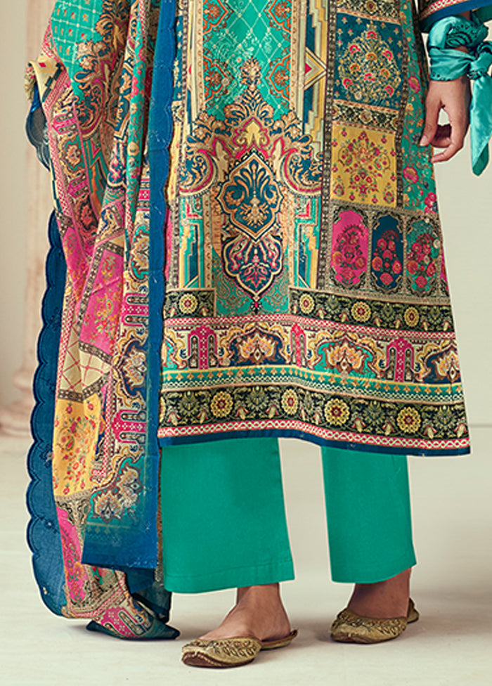 3 Pc Multicolor Cotton Suit Set