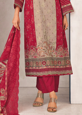 3 Pc Multicolor Cotton Suit Set