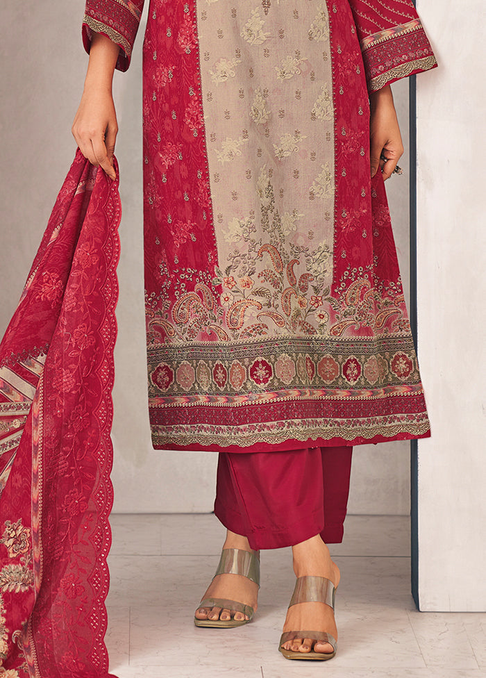 3 Pc Multicolor Cotton Suit Set