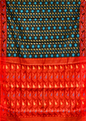 Maroon Jamdani Cotton Saree Without Blouse Piece