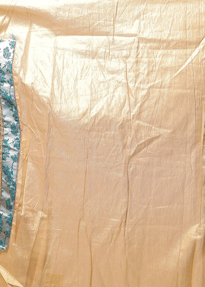 Green Chiffon Silk Saree With Blouse Piece