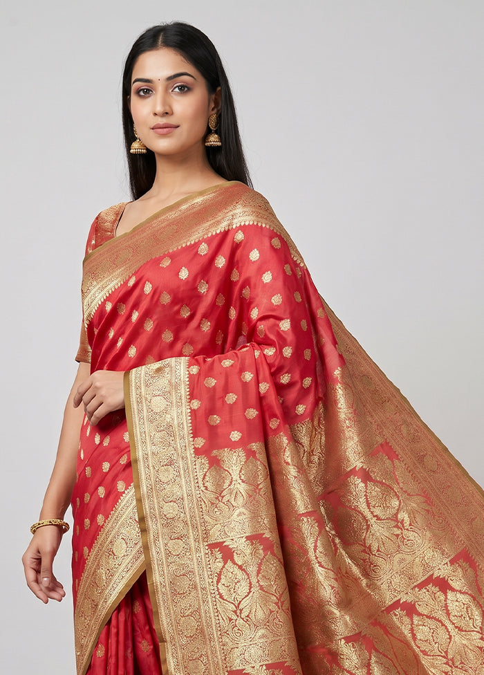 Cream Tanchoi Silk Saree With Blouse Piece