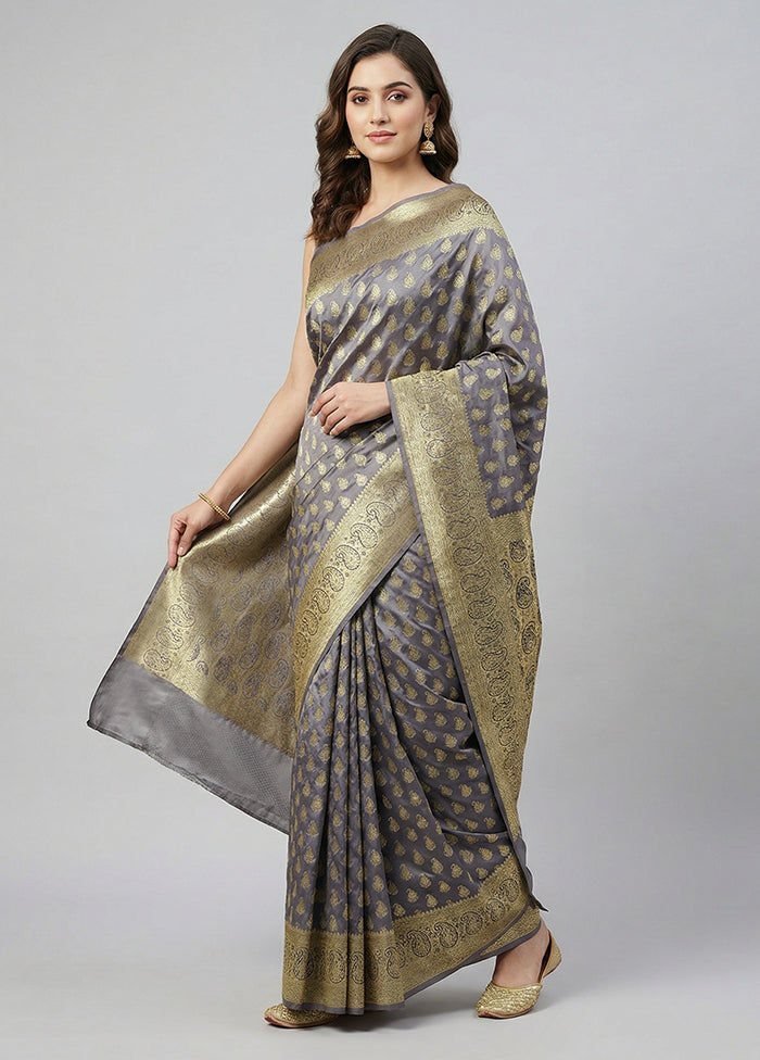 Green Tanchoi Silk Saree With Blouse Piece