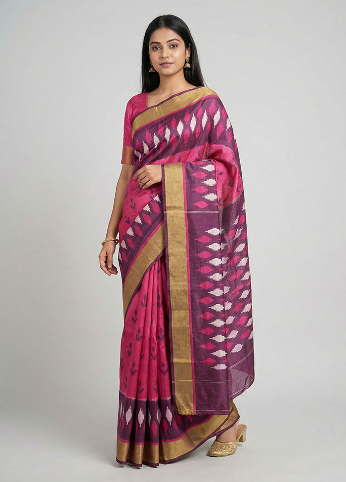 Black Printed Silk Saree Without Blouse Piece
