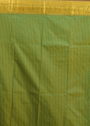Green Kanjivaram Silk Saree With Blouse Piece