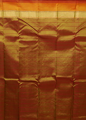 Green Handloom Kanjivaram Pure Silk Saree With Blouse Piece