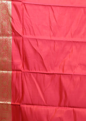 Red Handloom Banarasi Pure Silk Saree With Blouse Piece