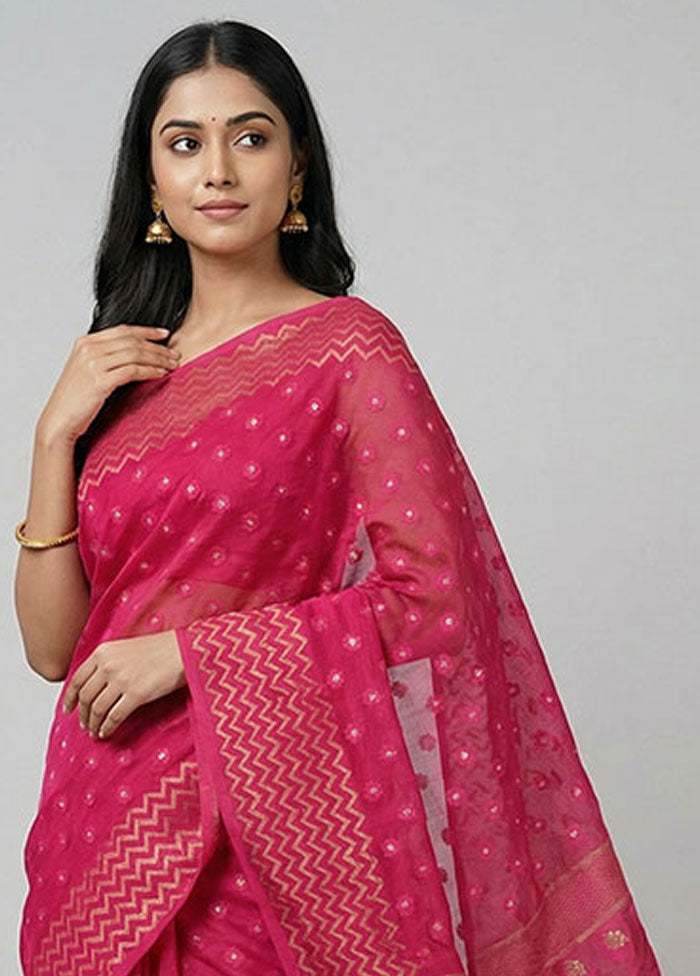 Multicolor Jamdani Cotton Saree Without Blouse Piece